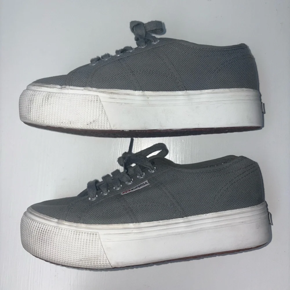 Superga Platform Sneakers gray
